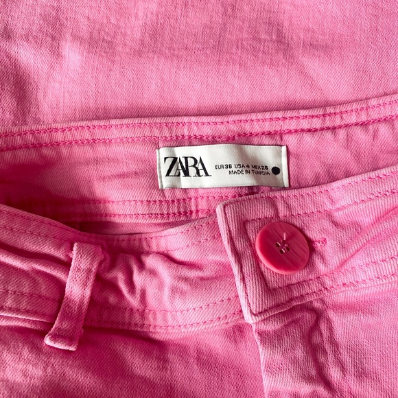 Zara Pink Wide Leg Jeans - Picture 2 of 4